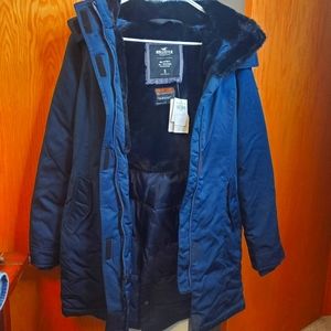 NWT! Hollister Winter Coat Womens Size Small. Dark Blue. ❄️ 🆕️